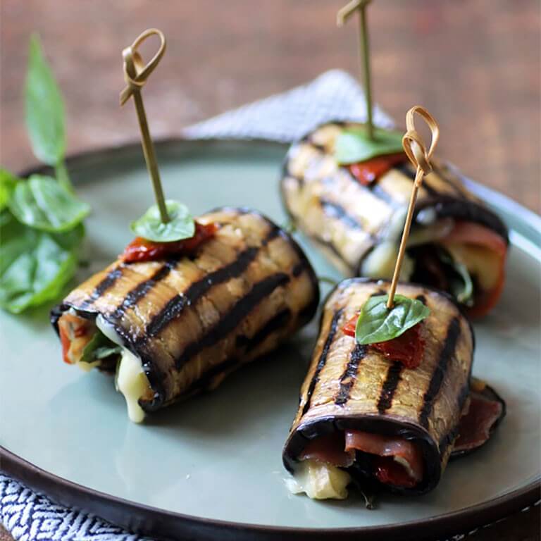 Involtini d'aubergine au Pont-l'Evêque AOP