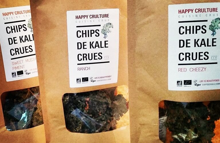 On craque pour les Chips de Kale Crues d'Happy Crulture