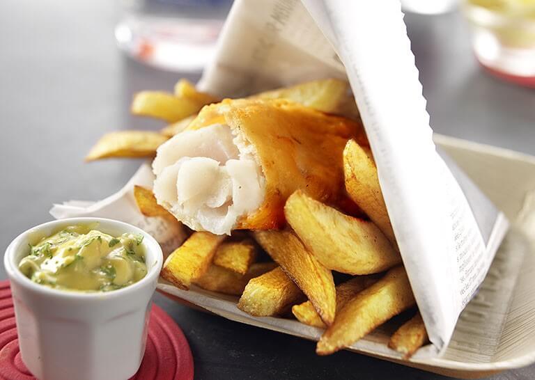 Crispy fish & chips sauce tartare