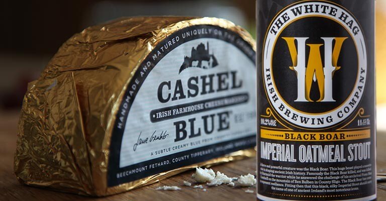 Cashel blue et The White Hag Imperial Oatmeal Stout
