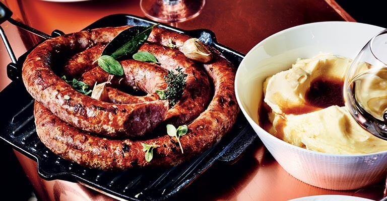 La Meilleure Saucisse-Purée de Paris est au Restaurant Le Lazare selon le Figaroscope ©Valéry Guédés