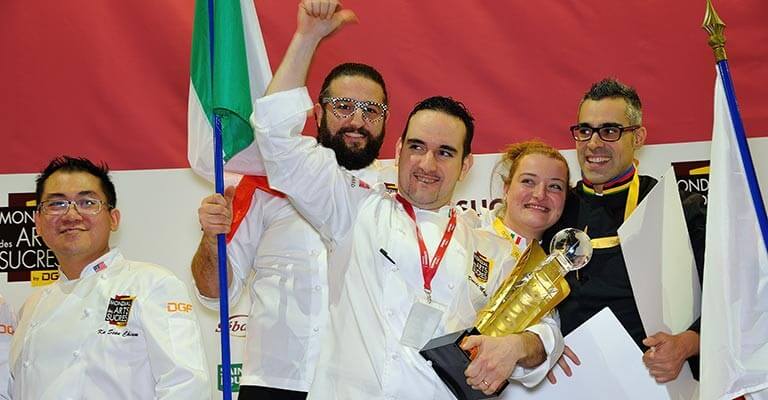Italie Championne du Monde des Arts Sucrés 2016 avec Sara Accorroni et Luigi Bruno D’Angeli