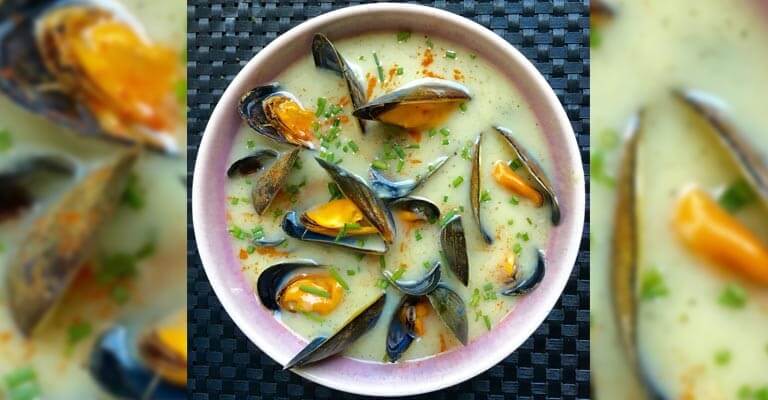 Velouté de panais, topinambours & Moules de bouchot de la Baie du Mont-Saint-Michel ©Hector BAROTOQUI