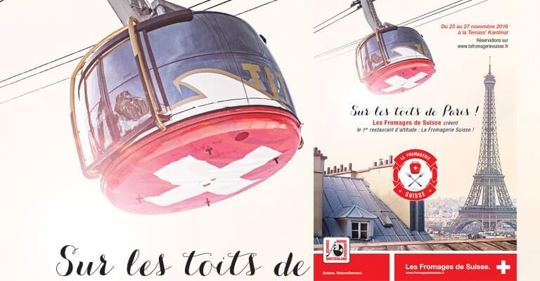 Les Fromages de Suisse vous font prendre de l'altitude du 23 au 27novembre, Terrass Kardinal, Paris 5