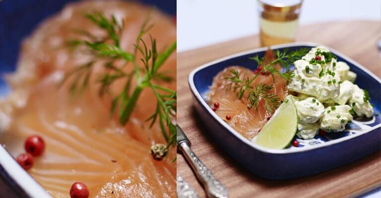 Gravlax de saumon et pommes de terre au curry de Madras par Fred Chesneau