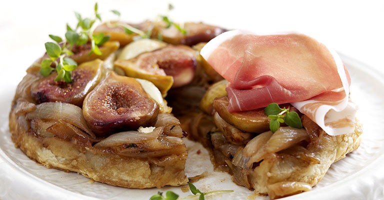 Tarte tatin à la figue et au Jambon de Parme