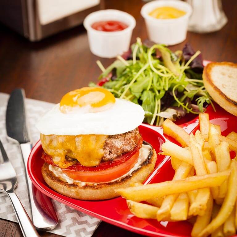 English Muffin Burger par le Camion qui Fume