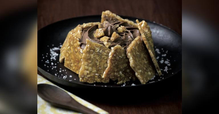 Tartelette nougatine et mousse au chocolat, un beau dessert idéal pour les tables de Pâques !
